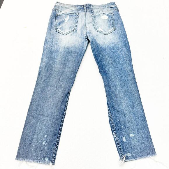 Mother The Dropout Fray Reckless Ripped Raw Hem Denim Jeans SIze 28 - Picture 3 of 10